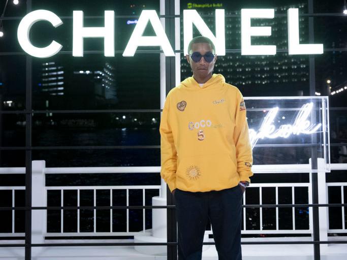 Pharrell Williams attends the Chanel Cruise 2018/19 Replica Show at Sermsuk Warehouse Pepsi Pier in Bangkok, Thailand