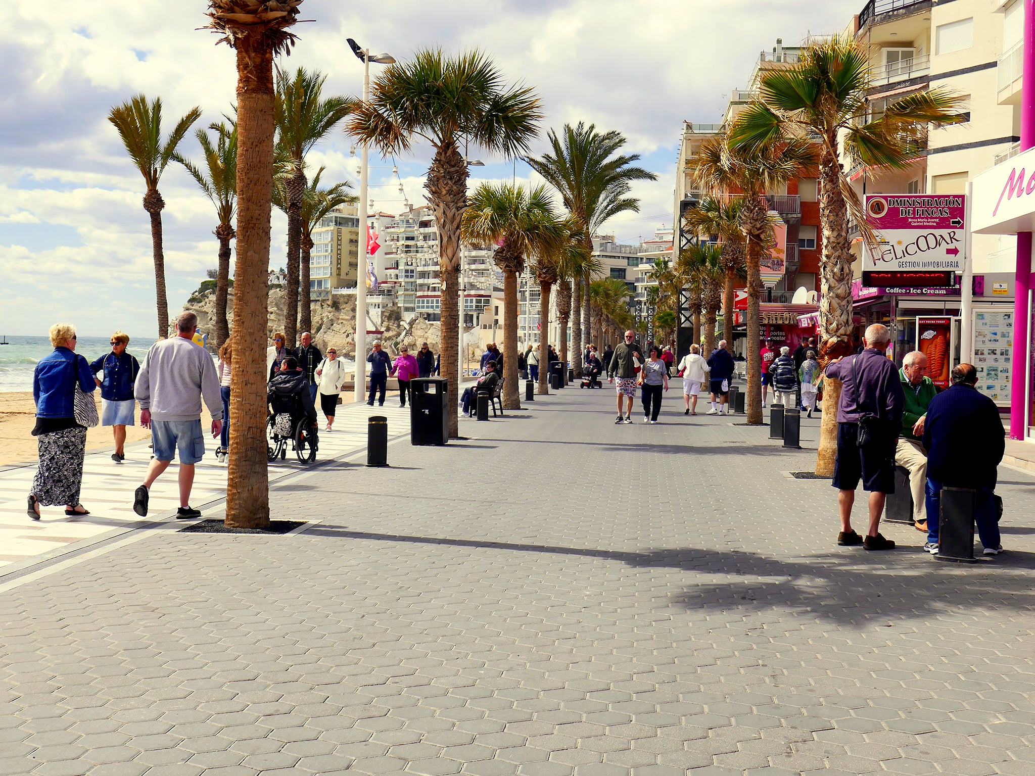 The costume was intended to imitate a street seller in Benidorm