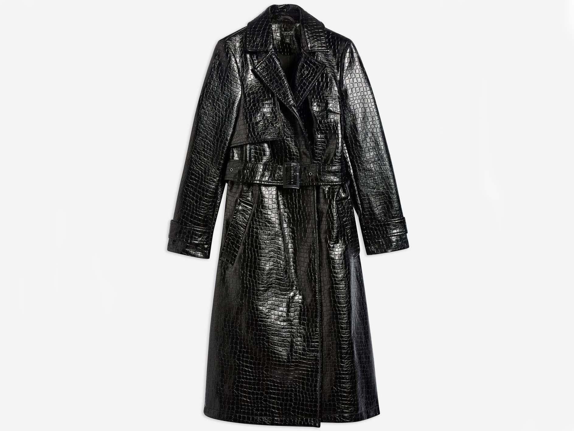 Crocodile Embossed Coat, £79, Topshop