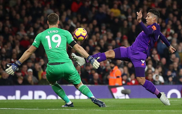 Bernd Leno had made some great saves to deny Liverpool prior to his error