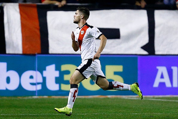 Jose Angel Pozo equalised for Vallecano after Suarez's opener