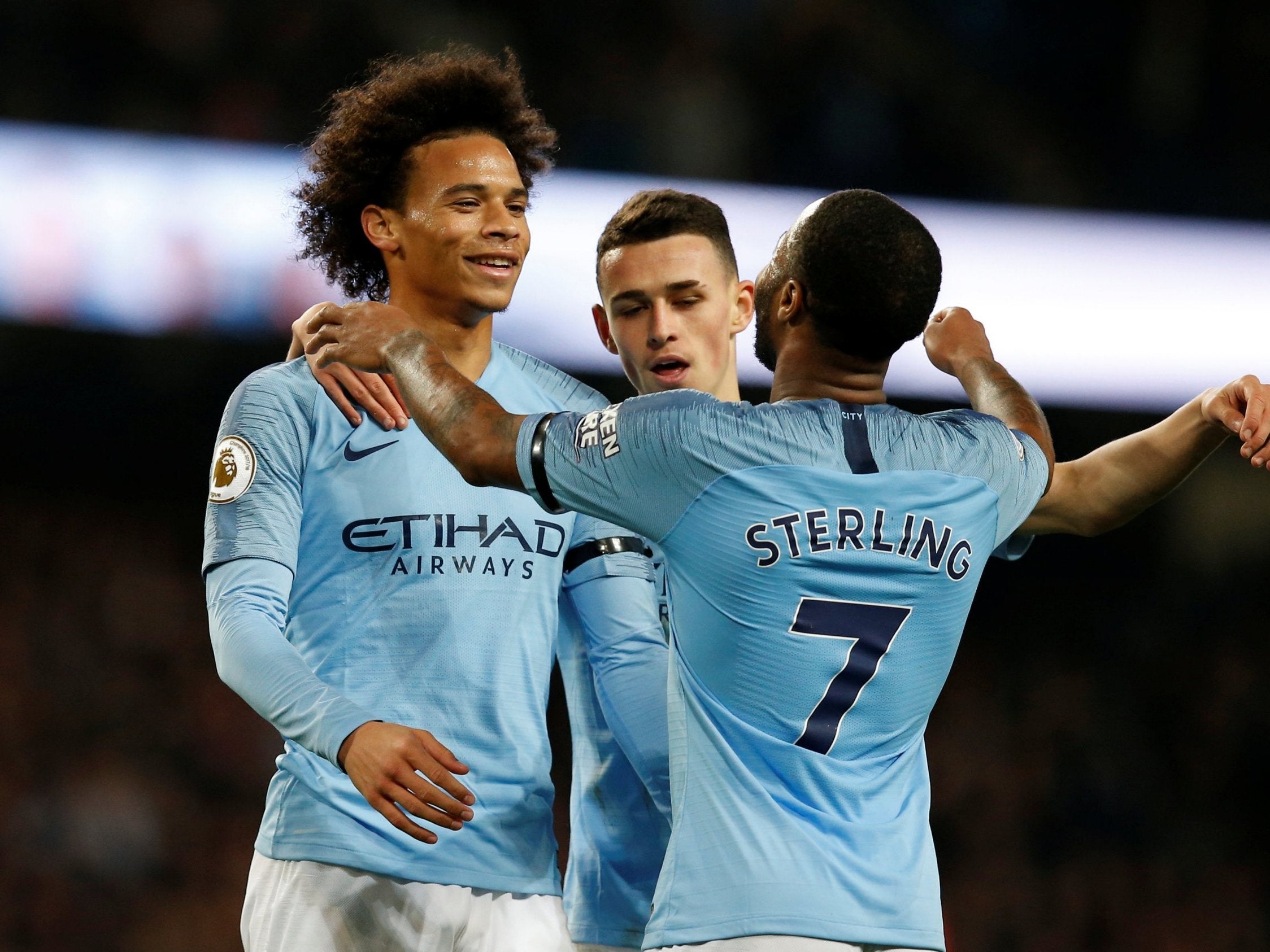 Leroy Sane sealed the victory with Manchester City's sixth goal