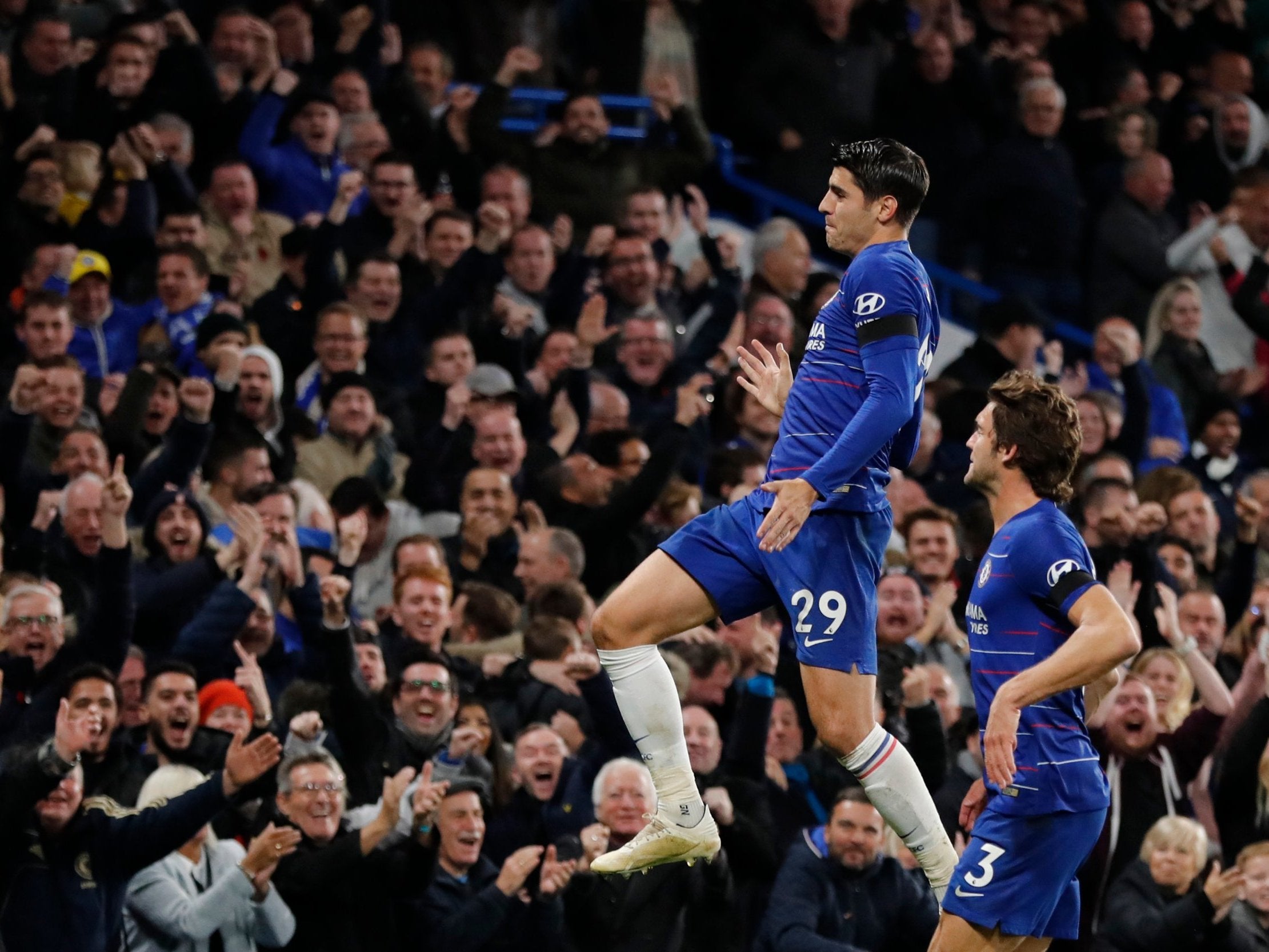 Alvaro Morata scored twice as Chelsea beat Crystal Palace 3-1