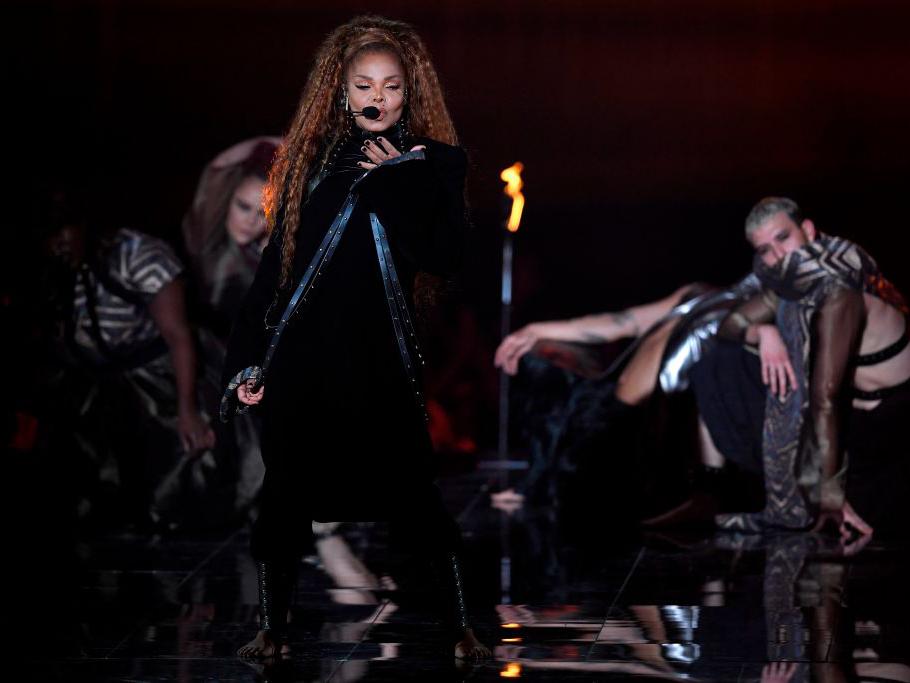 Earlier in the night, Janet Jackson performed a medley of her biggest hits (Getty)