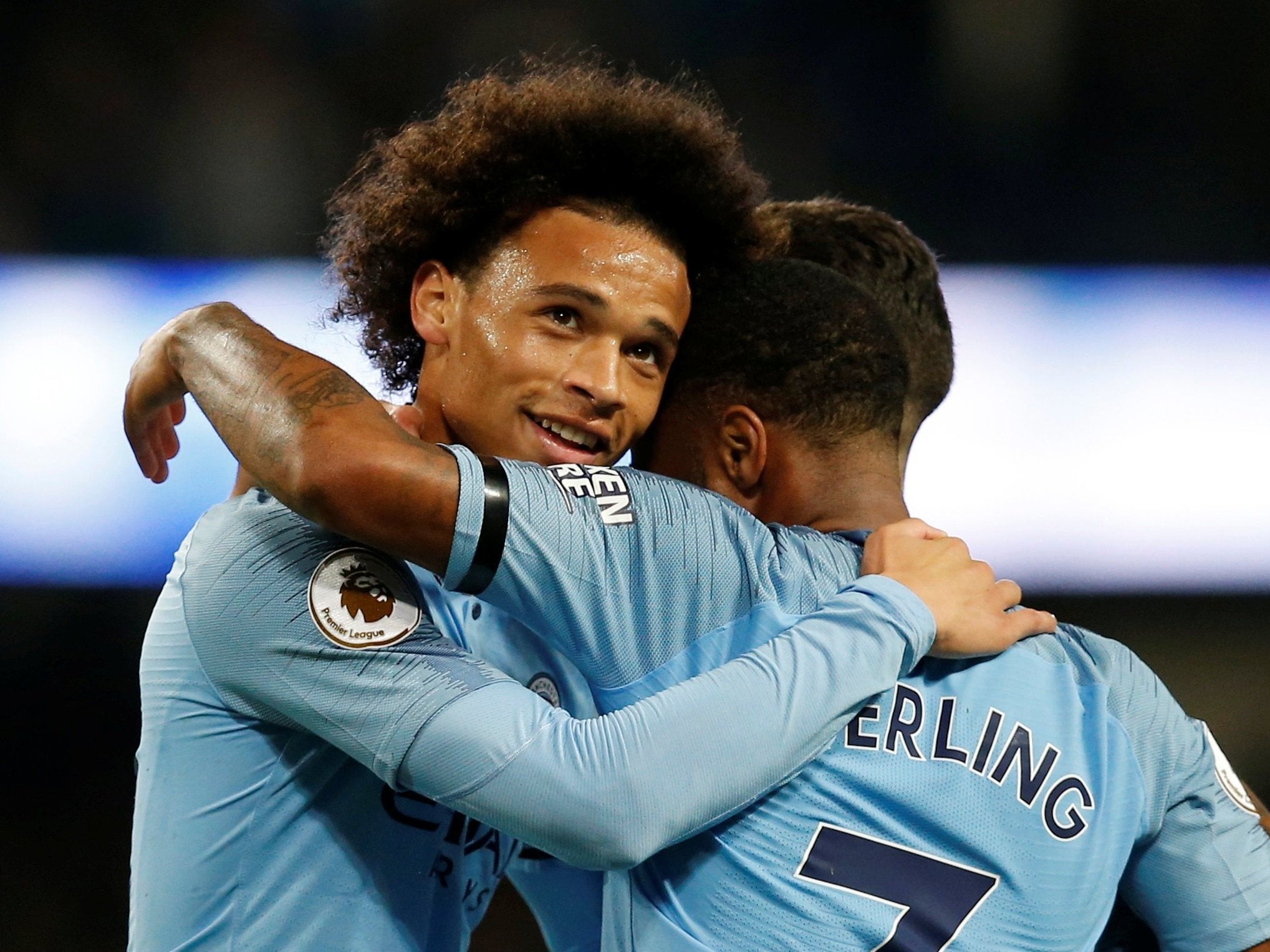 Sane is happy at City (REUTERS)