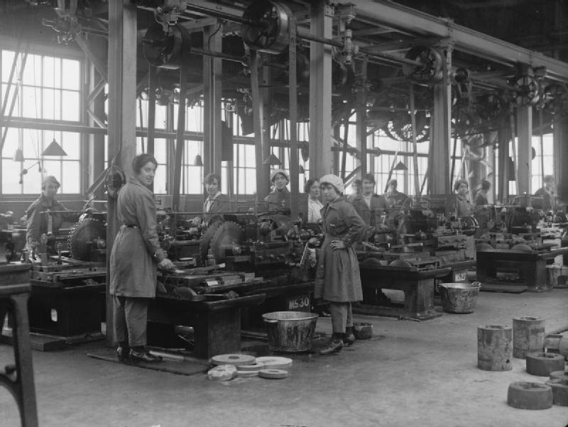 Women working in a munitions factory