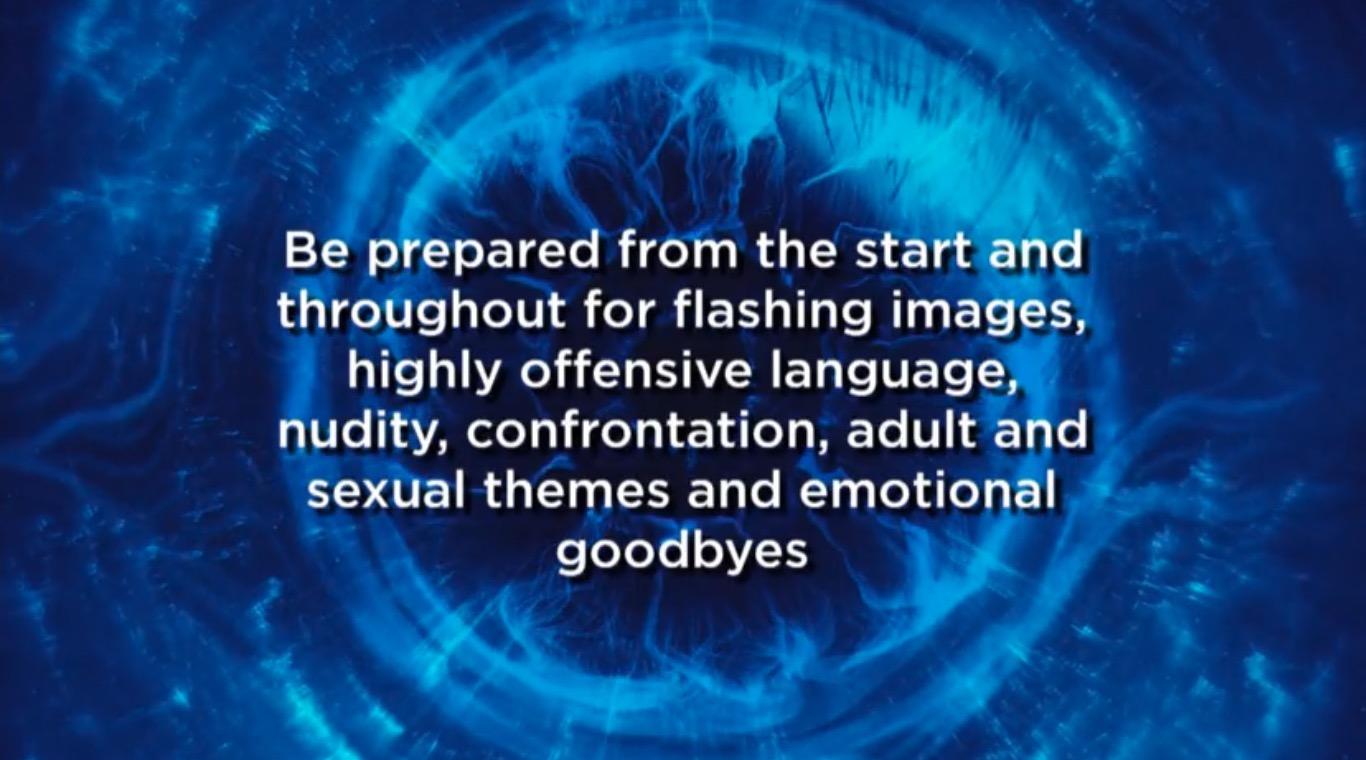 The show’s warning message alluded to it being the finale series (Channel 5)