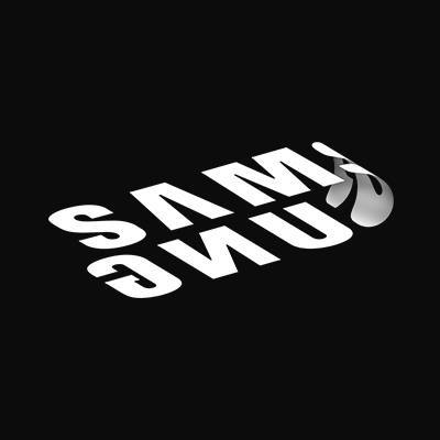 Samsung shared an image of a folded logo across its social media channels