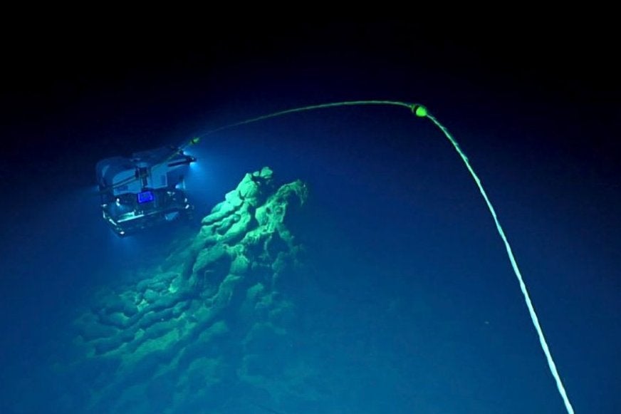 Scientists found evidence of an underwater eruption that was only months old close to the Mariana Trench and nearly three miles below sea level