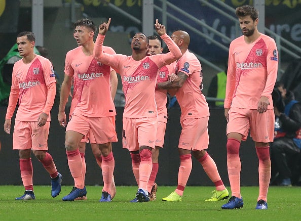 Malcom wept with joy after scoring his first goal for Barcelona