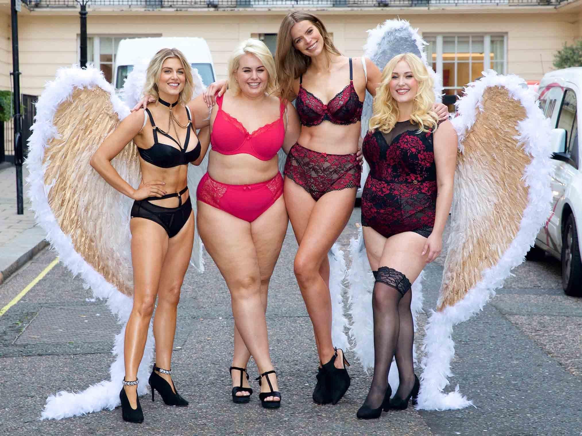 From left: Ashley James, Felicity Hayward, Robyn Lawley and Hayley Hasselhoff (Simply Be/PA)