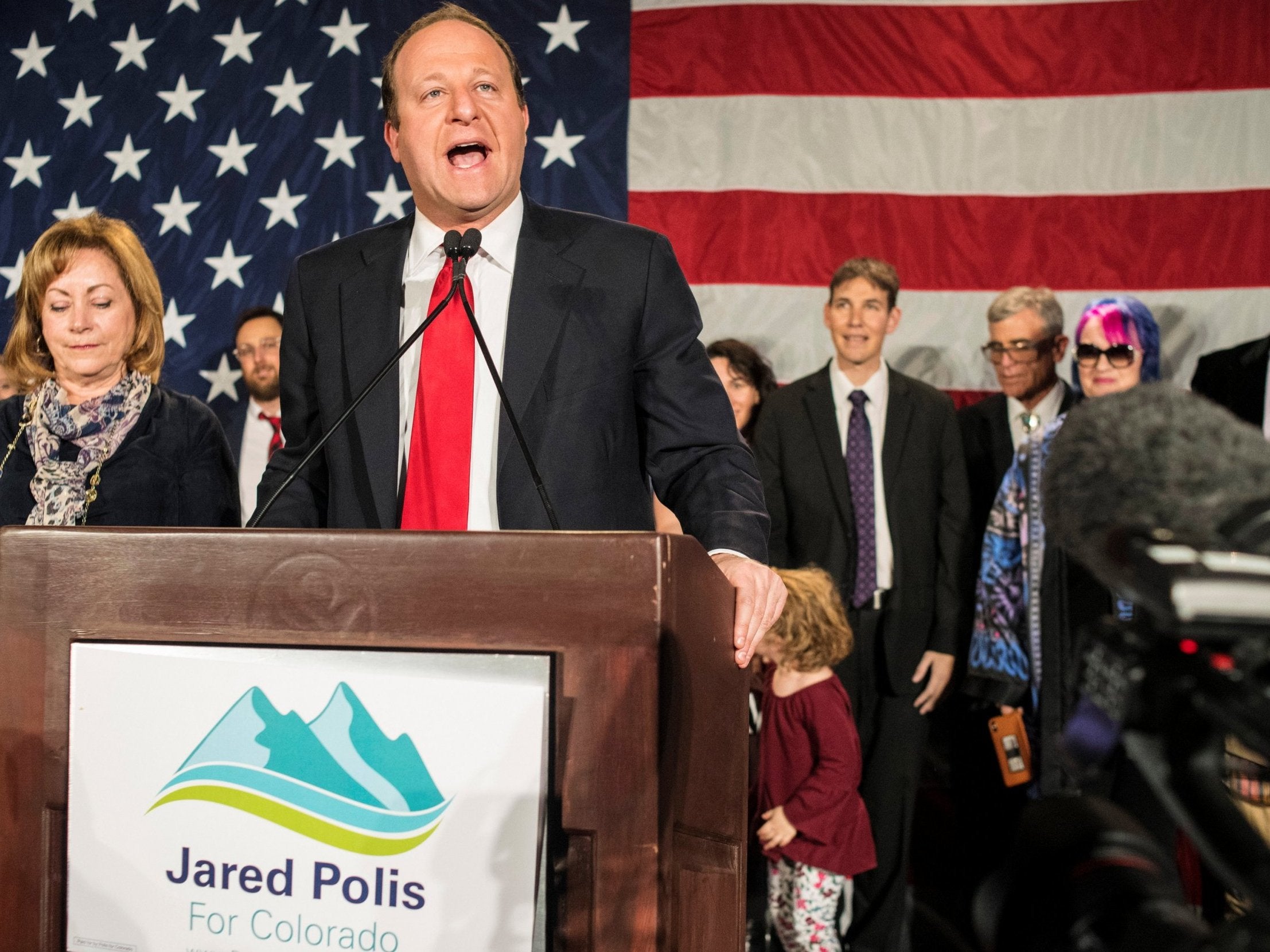 Jared Polis won in Colorado; he is the first openly gay governor in the US (Reuters)