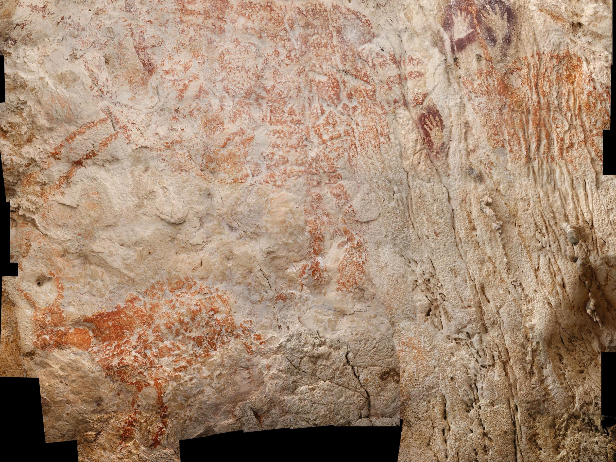 The worlds oldest figurative artwork from Borneo, depicting cattle-like creatures and dated to a minimum of 40,000 years