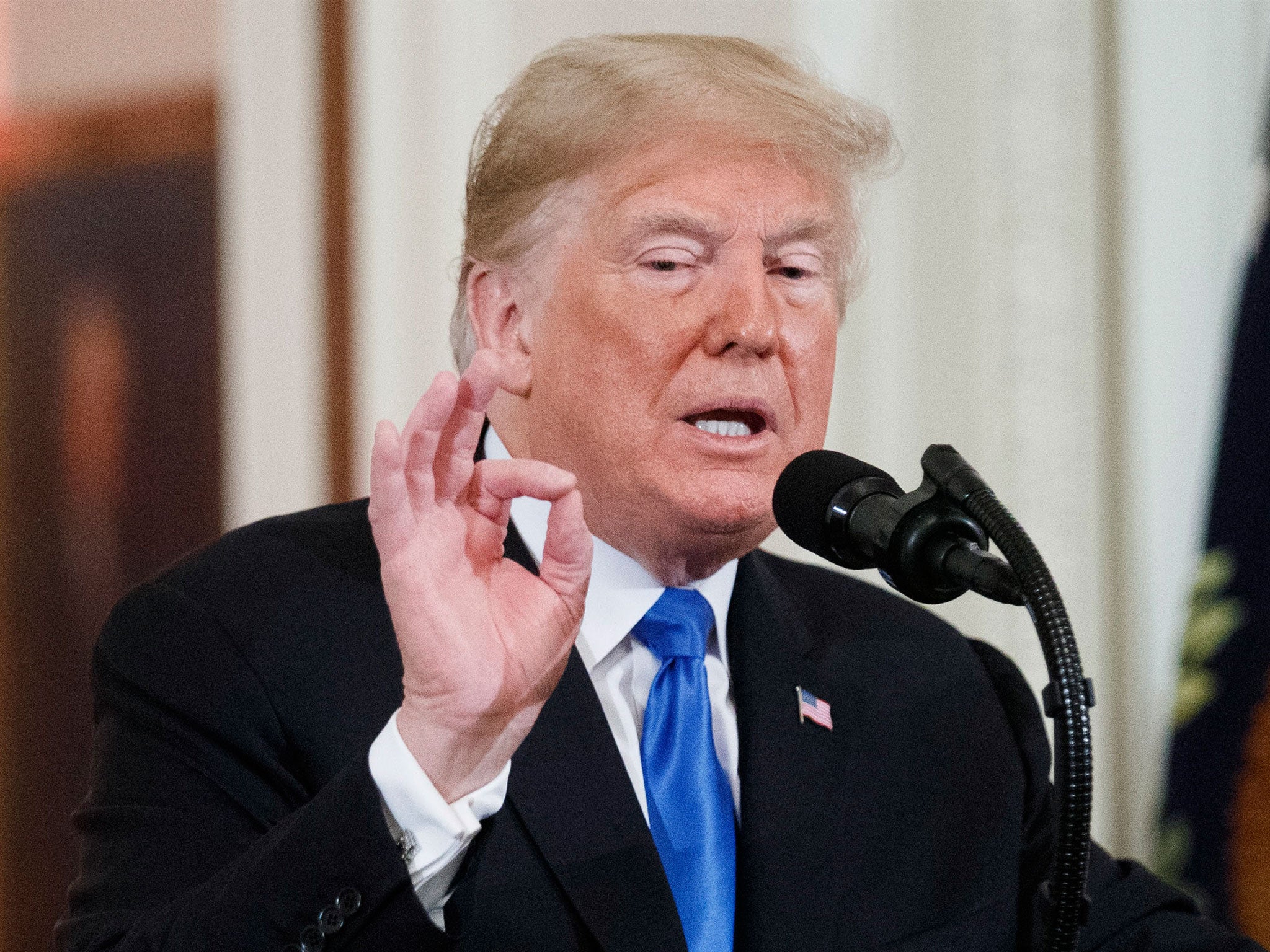 Trump took a characteristically combative tone with journalists during a post-midterms press conference at the White House