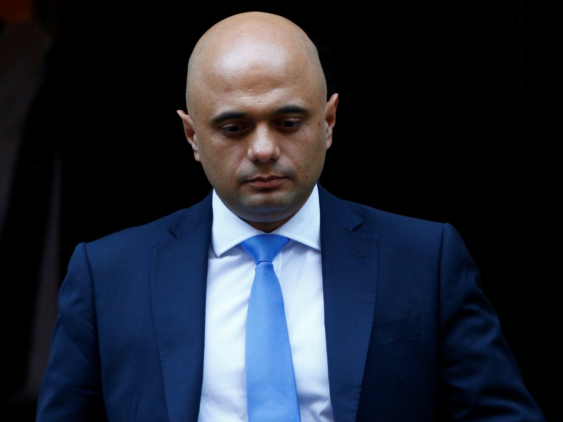 Britain's Home Secretary Sajid Javid leaves 10 Downing Street