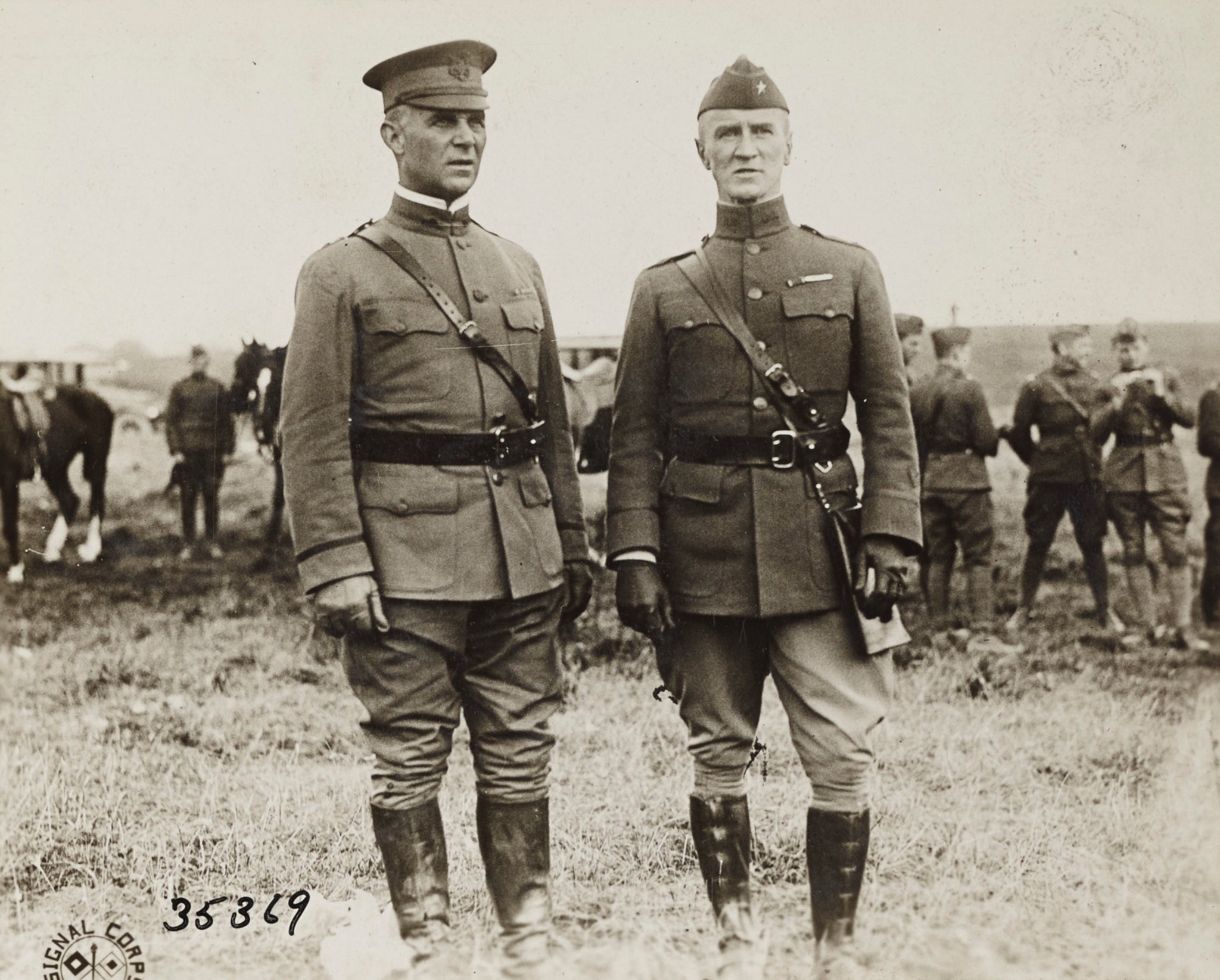 General Charles Summerall (left) led his men over the Meuse river at midnight on 11 November, resulting in 10,000 needless casualites