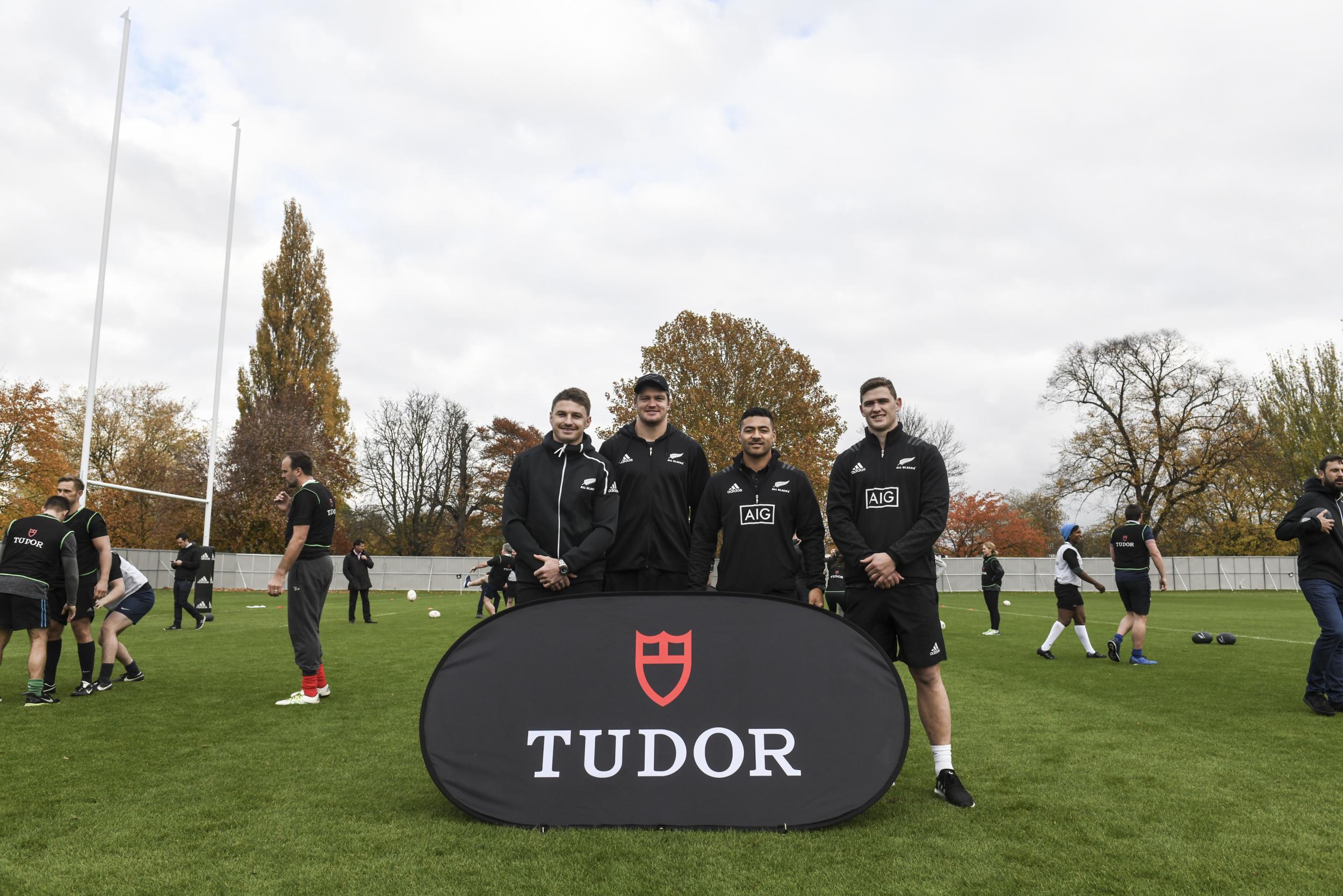 The All Blacks lead a training session at The Lensbury in Teddington, London