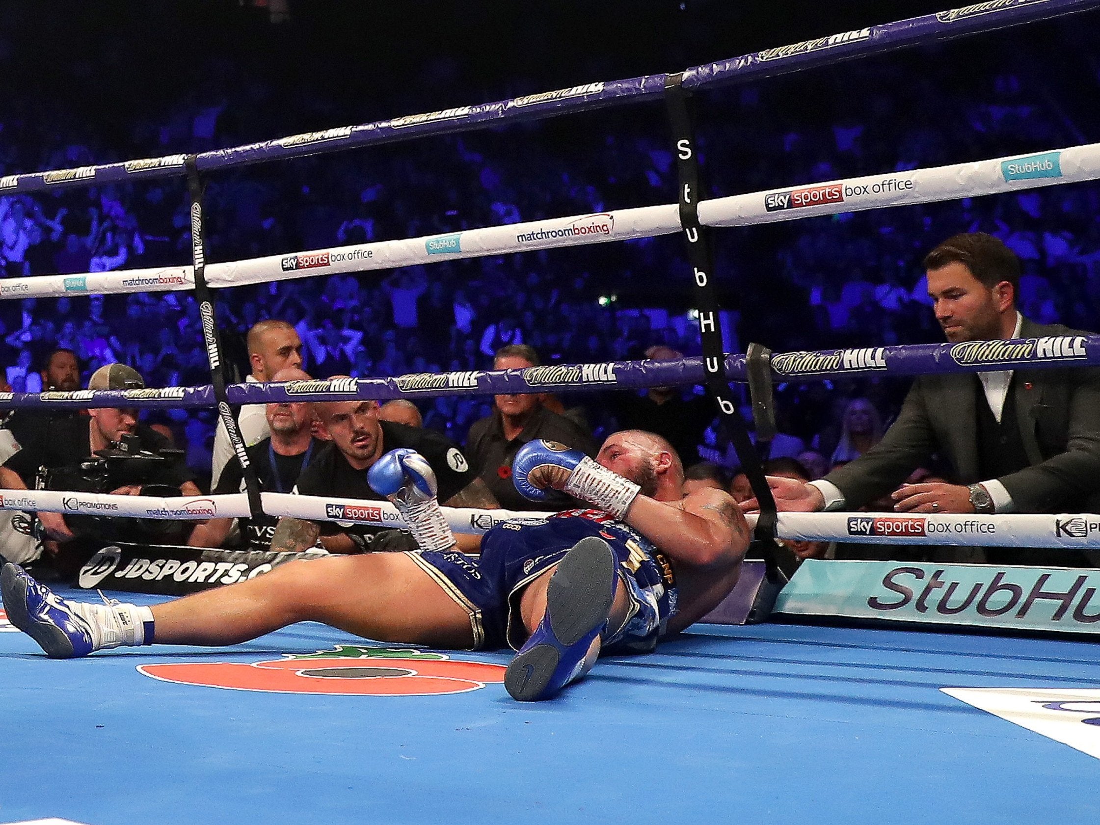Bellew was brutally knocked out by Usyk in round eight of their 2018 clash