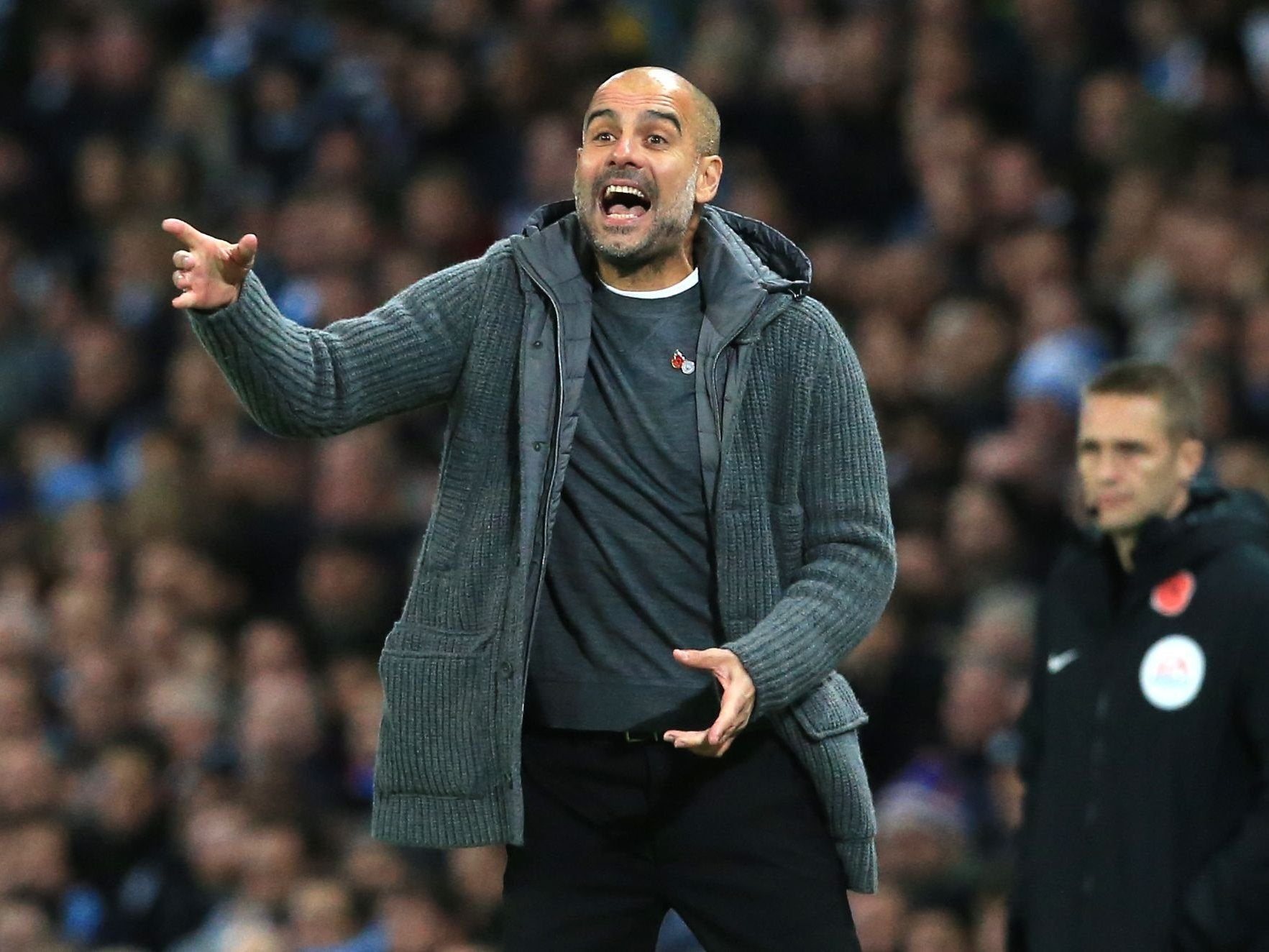 Pep Guardiola refused to admit that Fernandinho is employed to shut down the opposition (AFP/Getty)