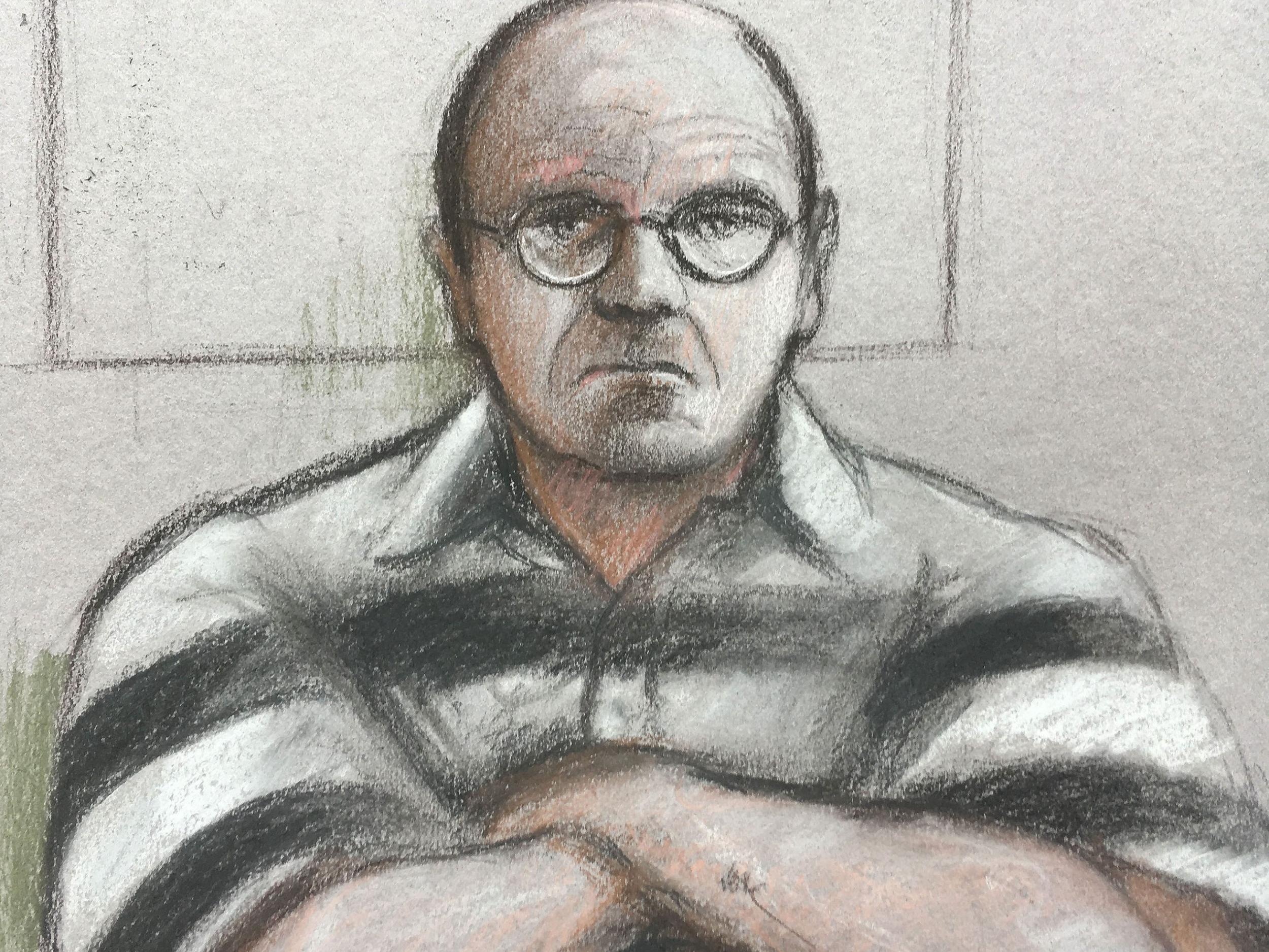 Russell Bishop in the dock at the Old Bailey – he has spent the last 28 years in prison for a sex attack on a seven-year-old girl in 1990 (Elizabeth Cook/PA wire)