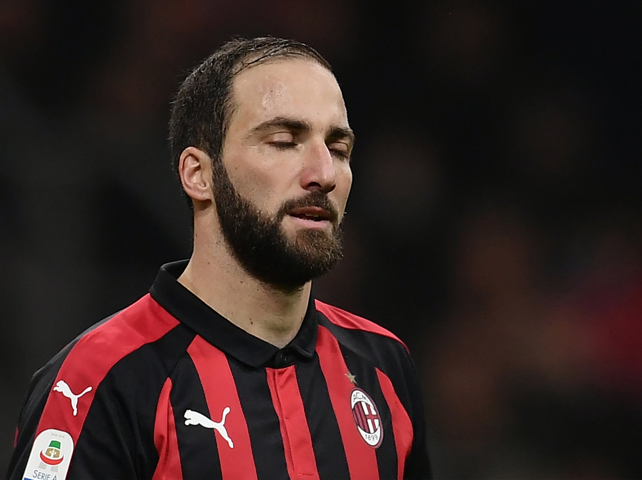 Gonzalo Higuain had a miserable game on Sunday