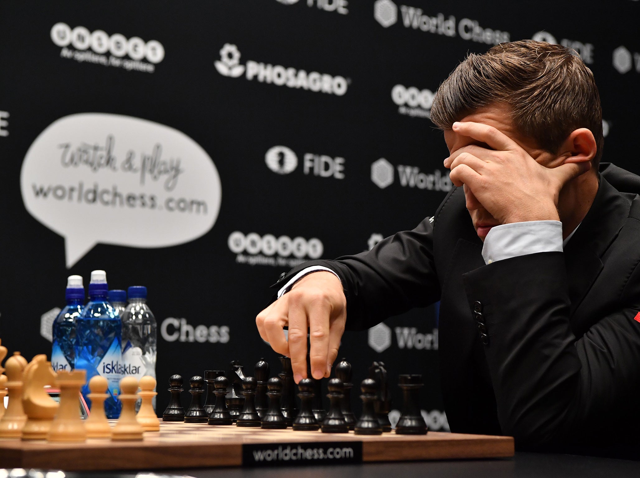 Magnus Carlsen often disappears backstage