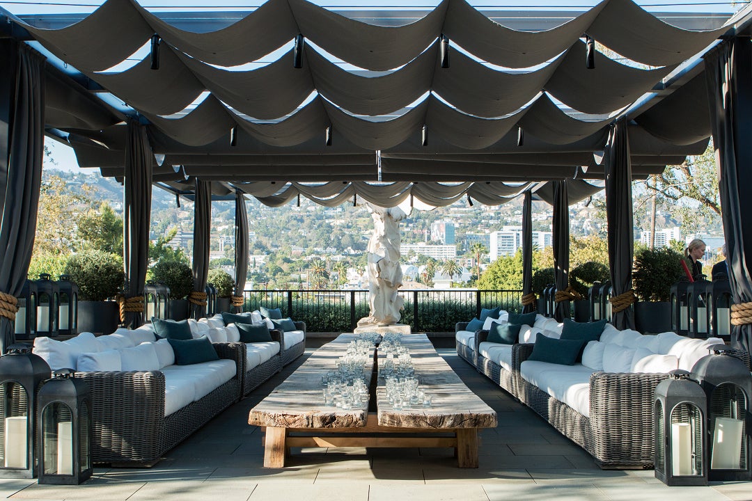 The secret rooftop garden at Restoration Hardware on Melrose Avenue