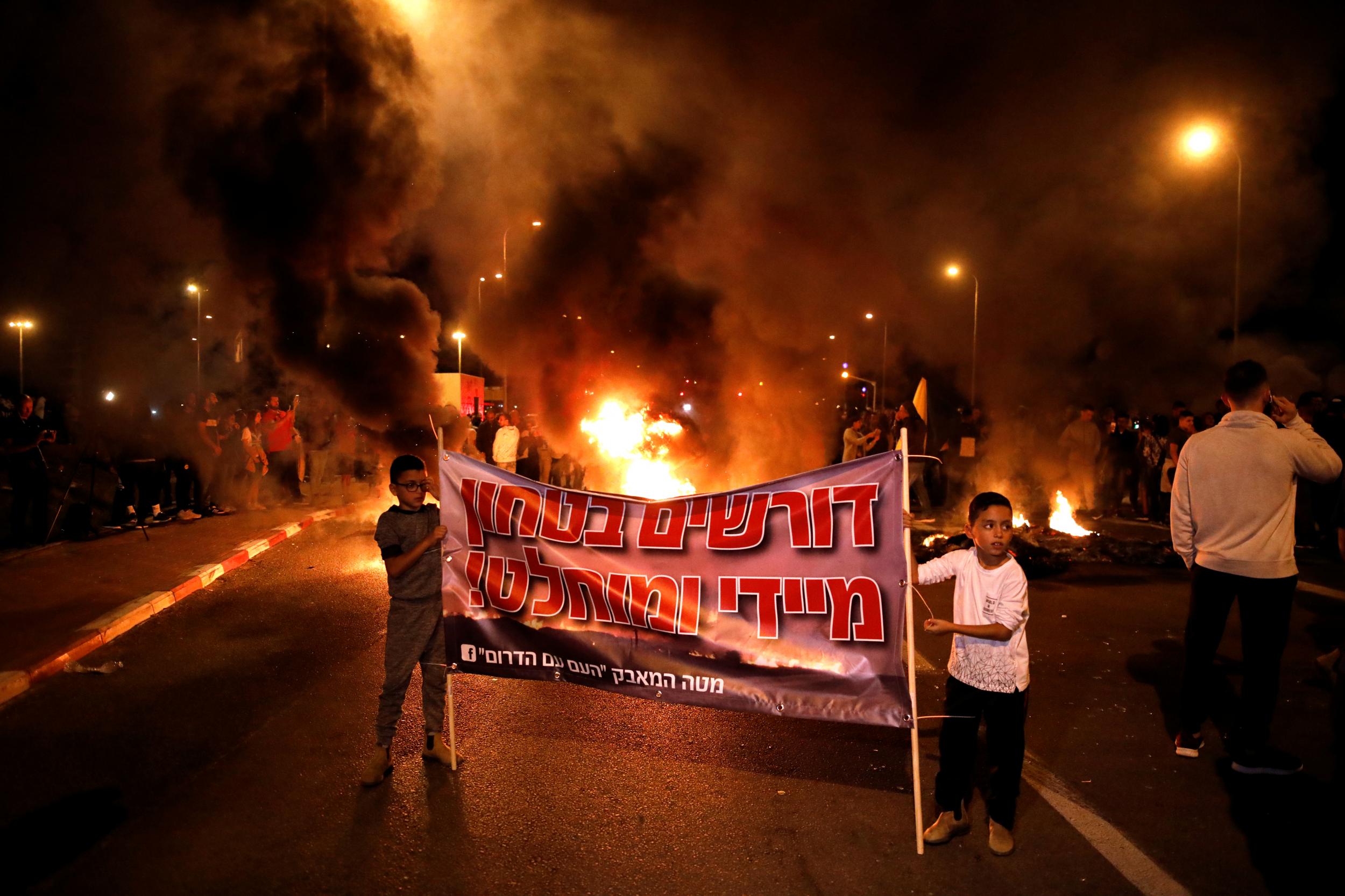 Southern Israel residents protest against the government’s lack of action in Gaza (Reuters)