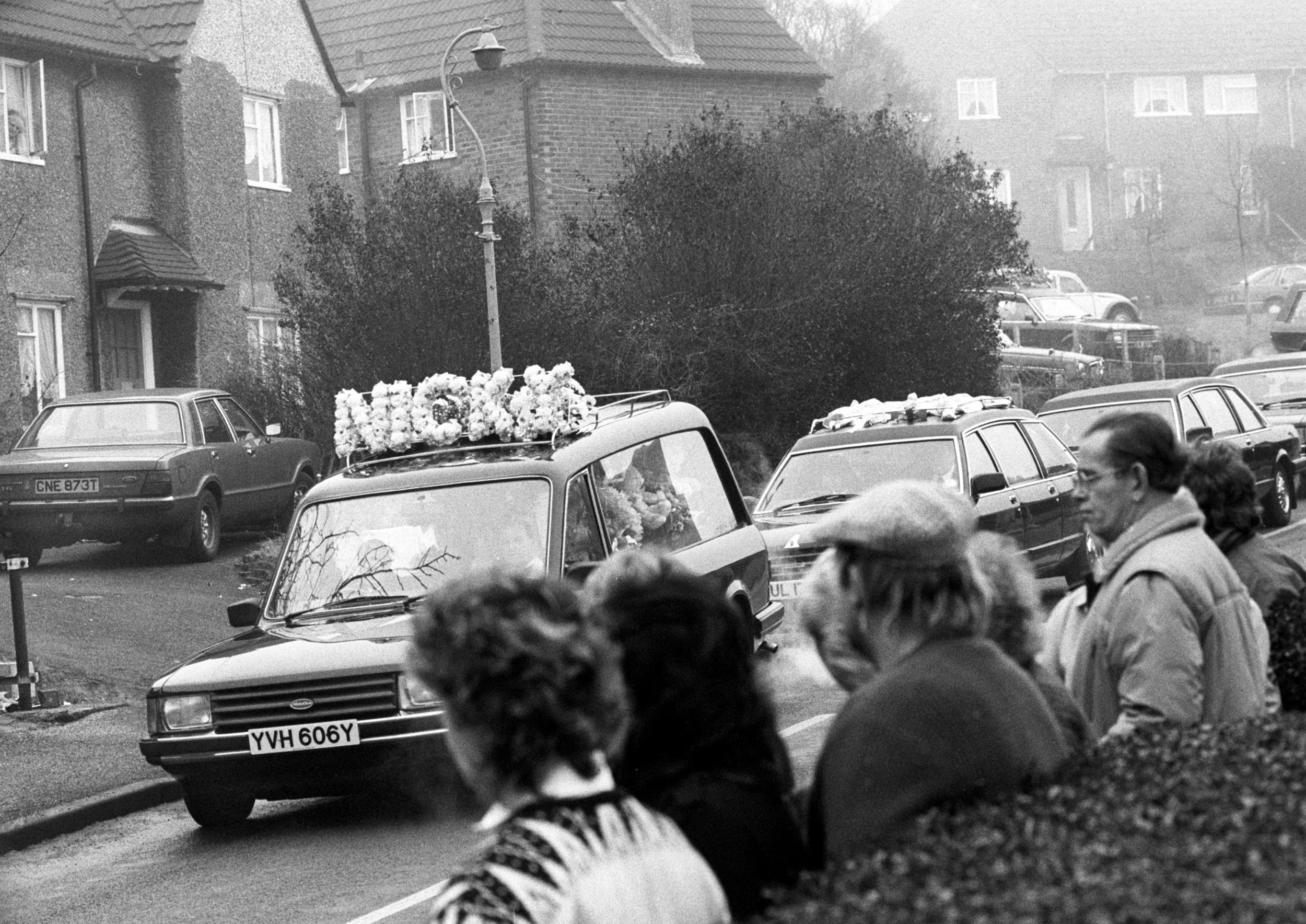 The funeral of the two girls had to be delayed until February 1987 because of the murder investigation