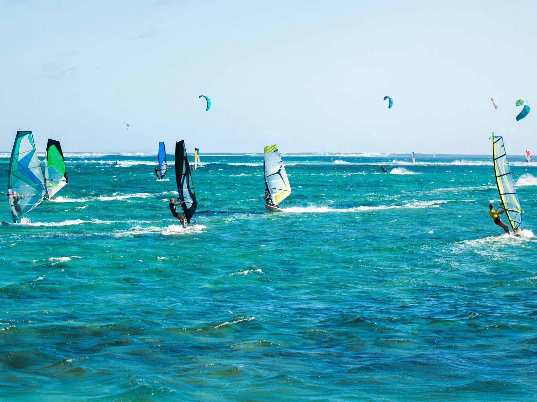 We were unable to go in the sea during our Mauritius stay due to windsurfers