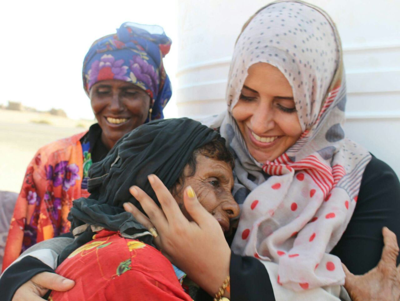 Ms Moharram attends to patients during one of the rounds of her mobile clinics