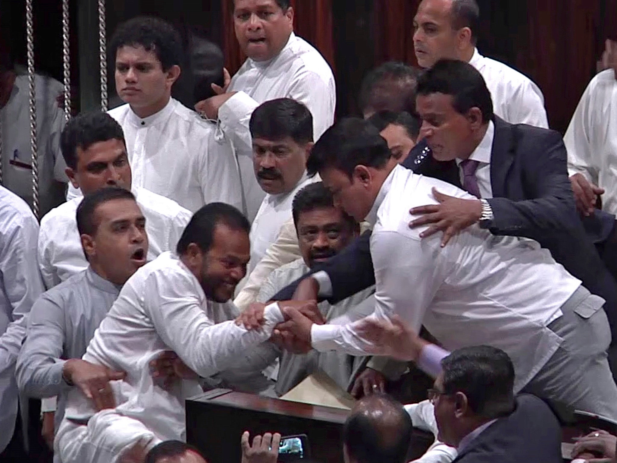 Violent scenes erupted in parliament last week