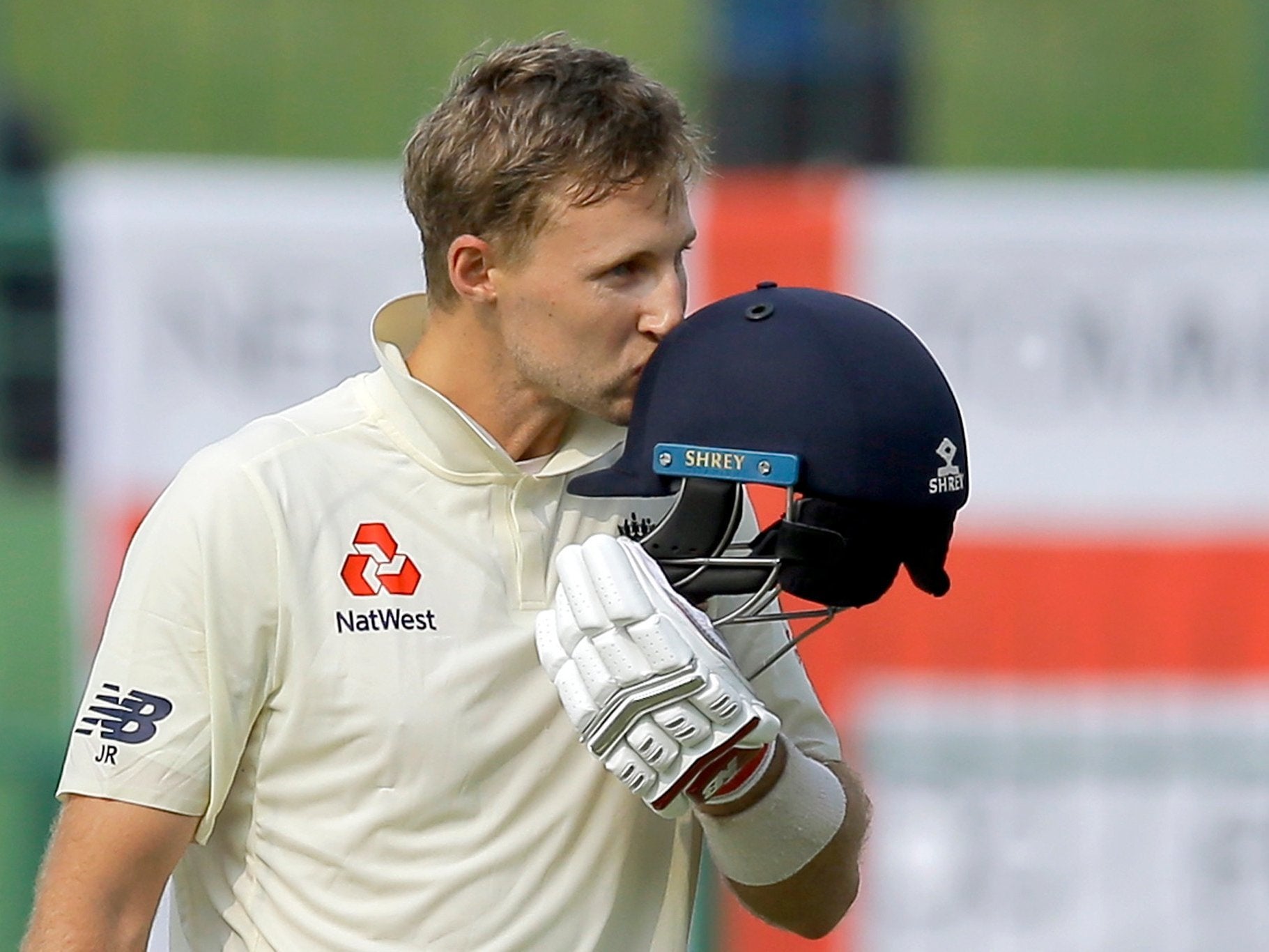 England's Joe Root celebrates scoring a century