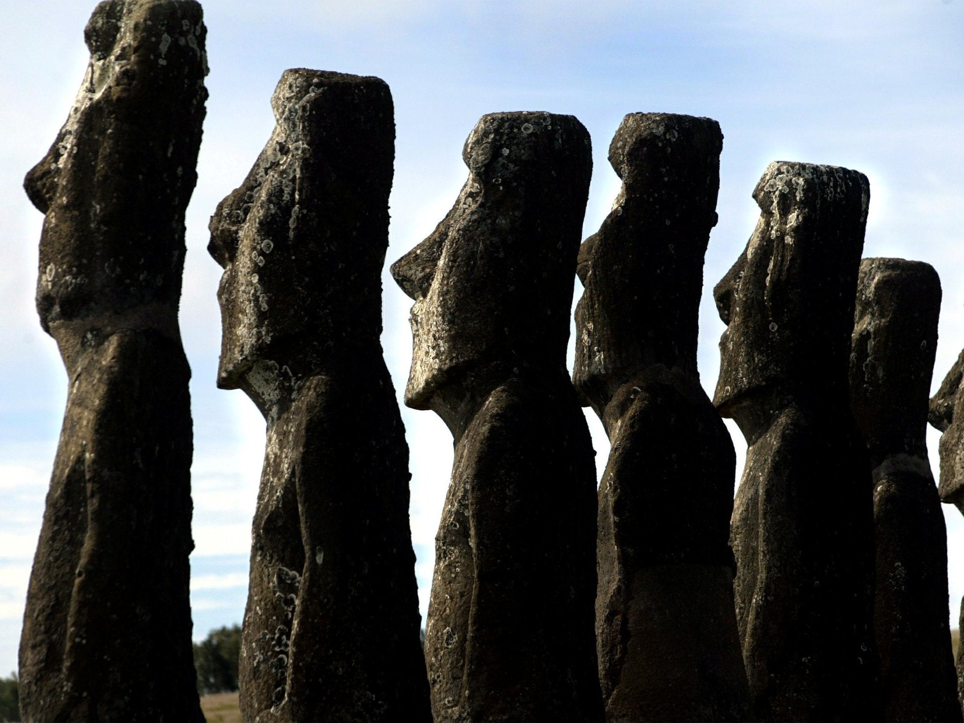 Easter Island’s giant head statues are carved out of volcanic rock