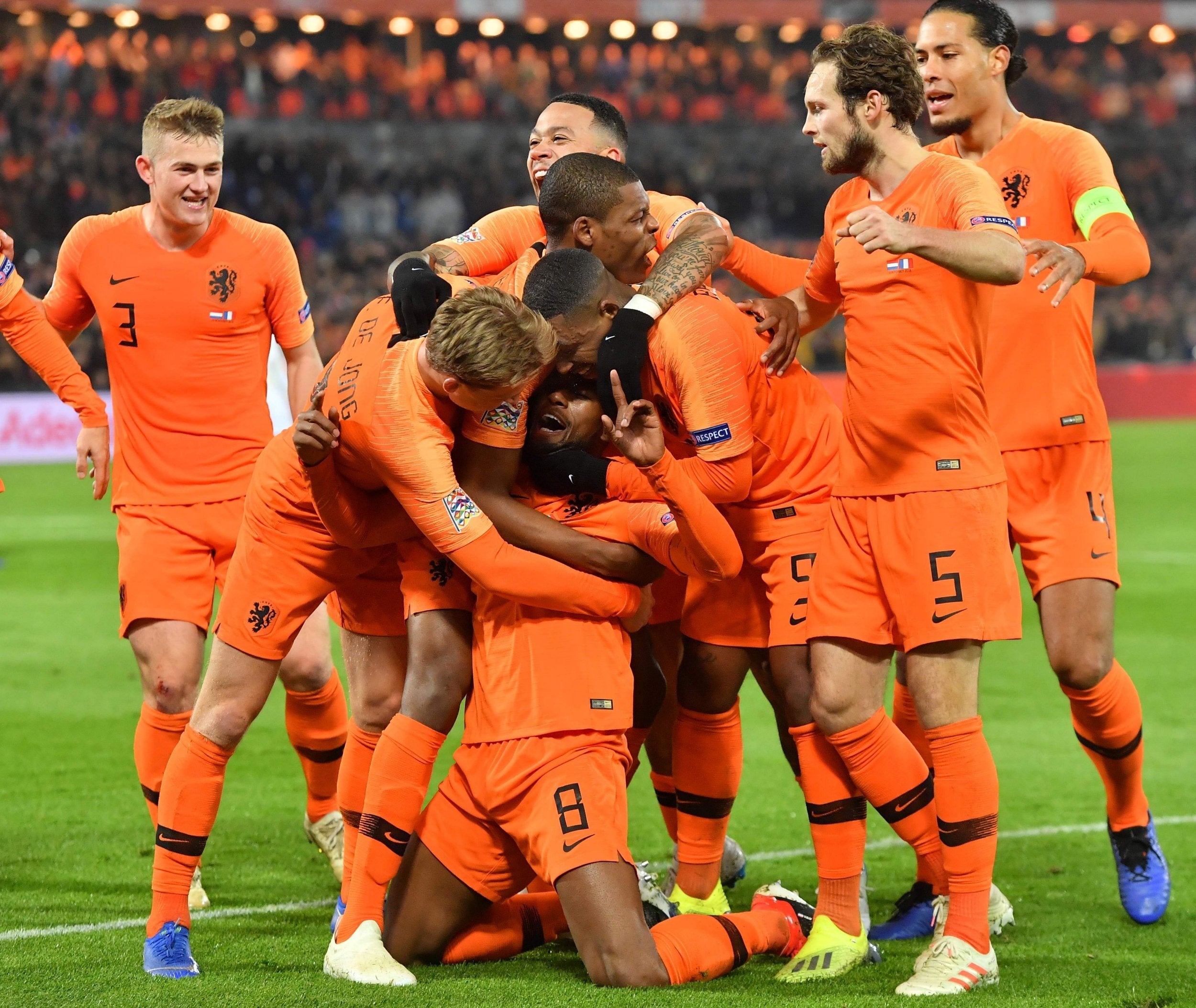 Georginio Wijnaldum opened the scoring for the Netherlands