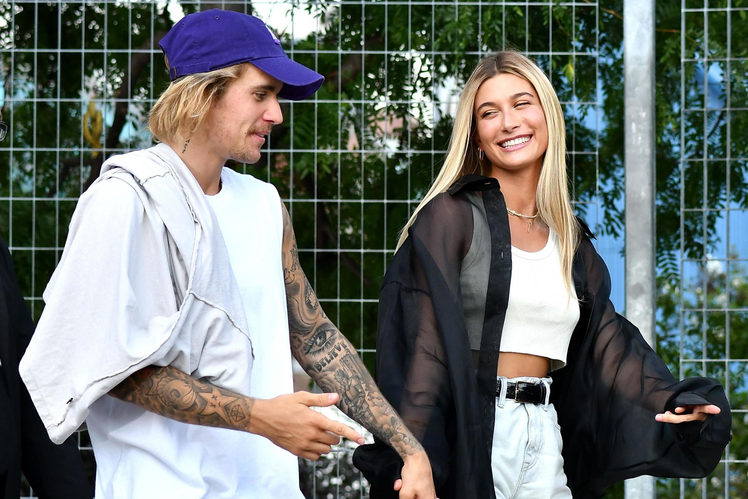 Justin Bieber and Hailey Baldwin at New York Fashion Week, September 2018