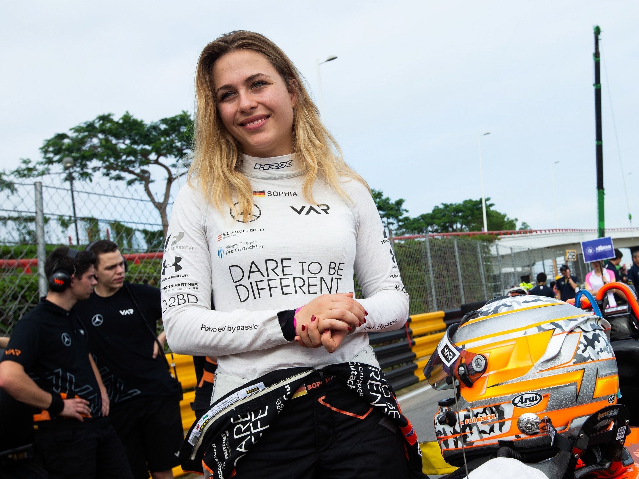 Floersch was taken to hospital after the crash but later tweeted she is "fine"