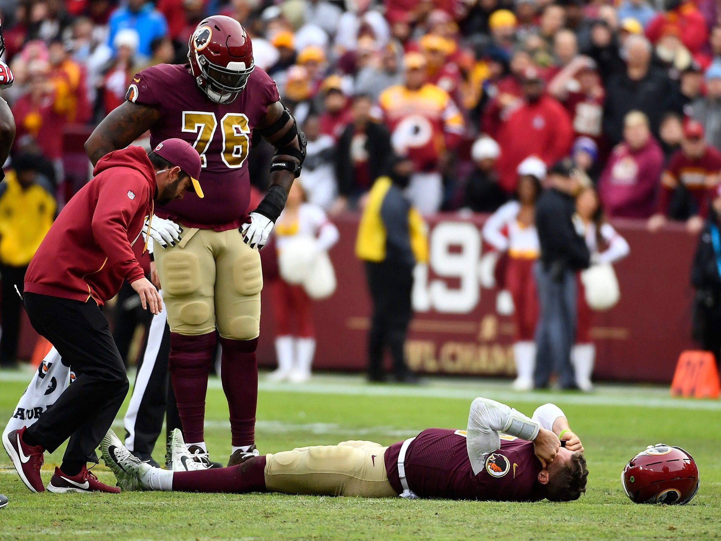 Alex Smith suffered a badly broken leg in Washington's defeat by Houston Texans