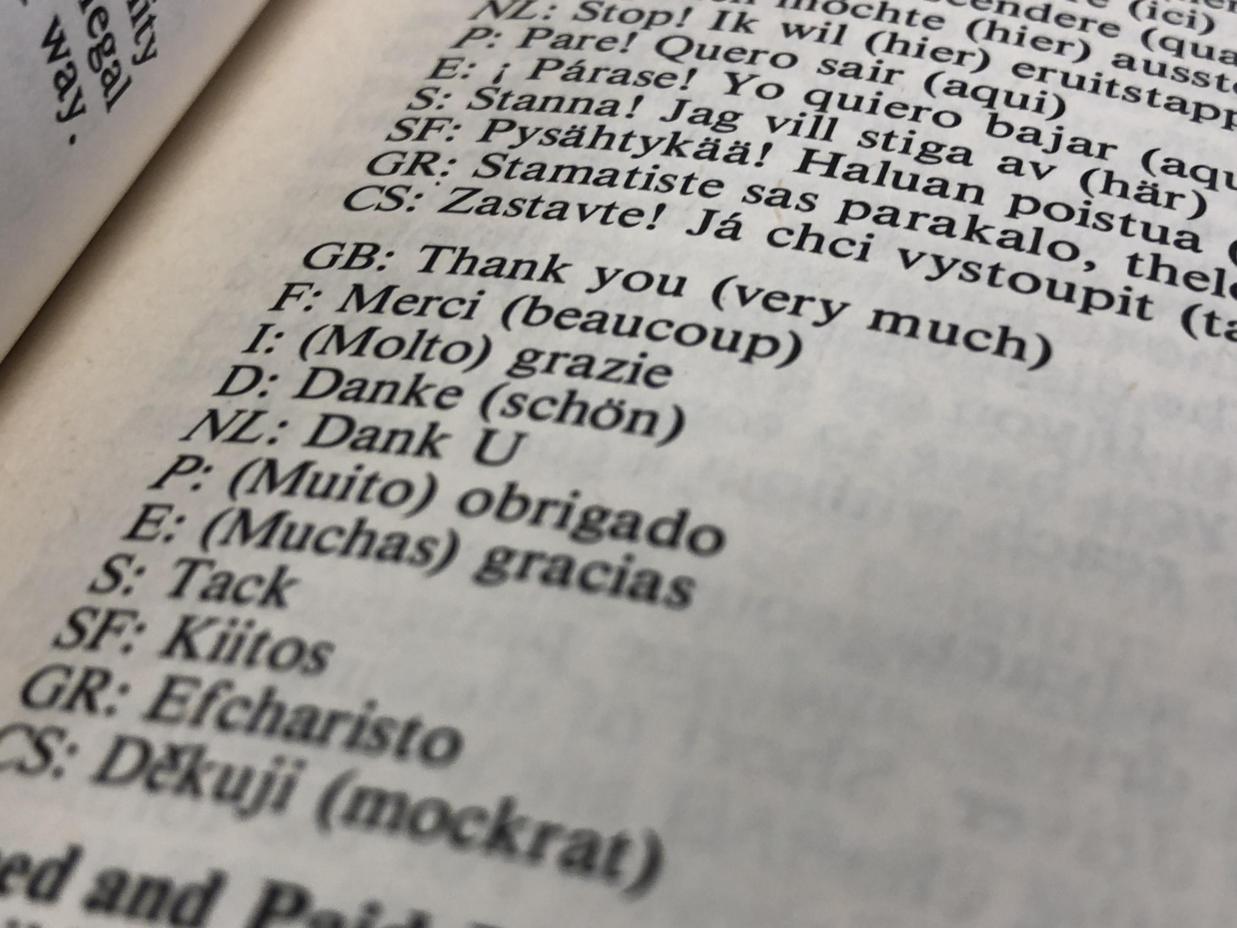 Polyglot gratitude: how to say ‘thank you’ in 10 languages