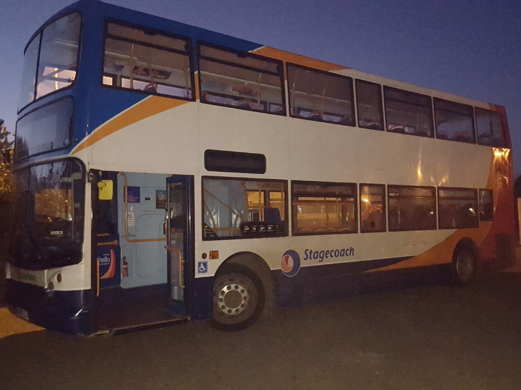 The bus three children are accused of stealing in Dartmouth