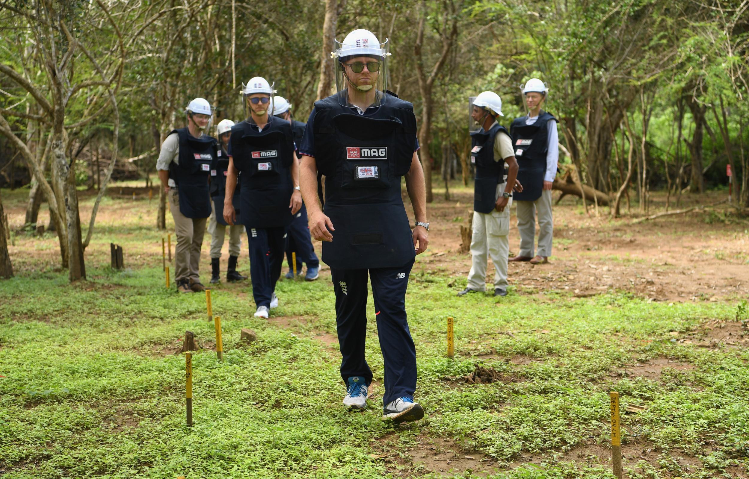 Jonny Bairstow was in Periyamadu witnessing mine removal efforts