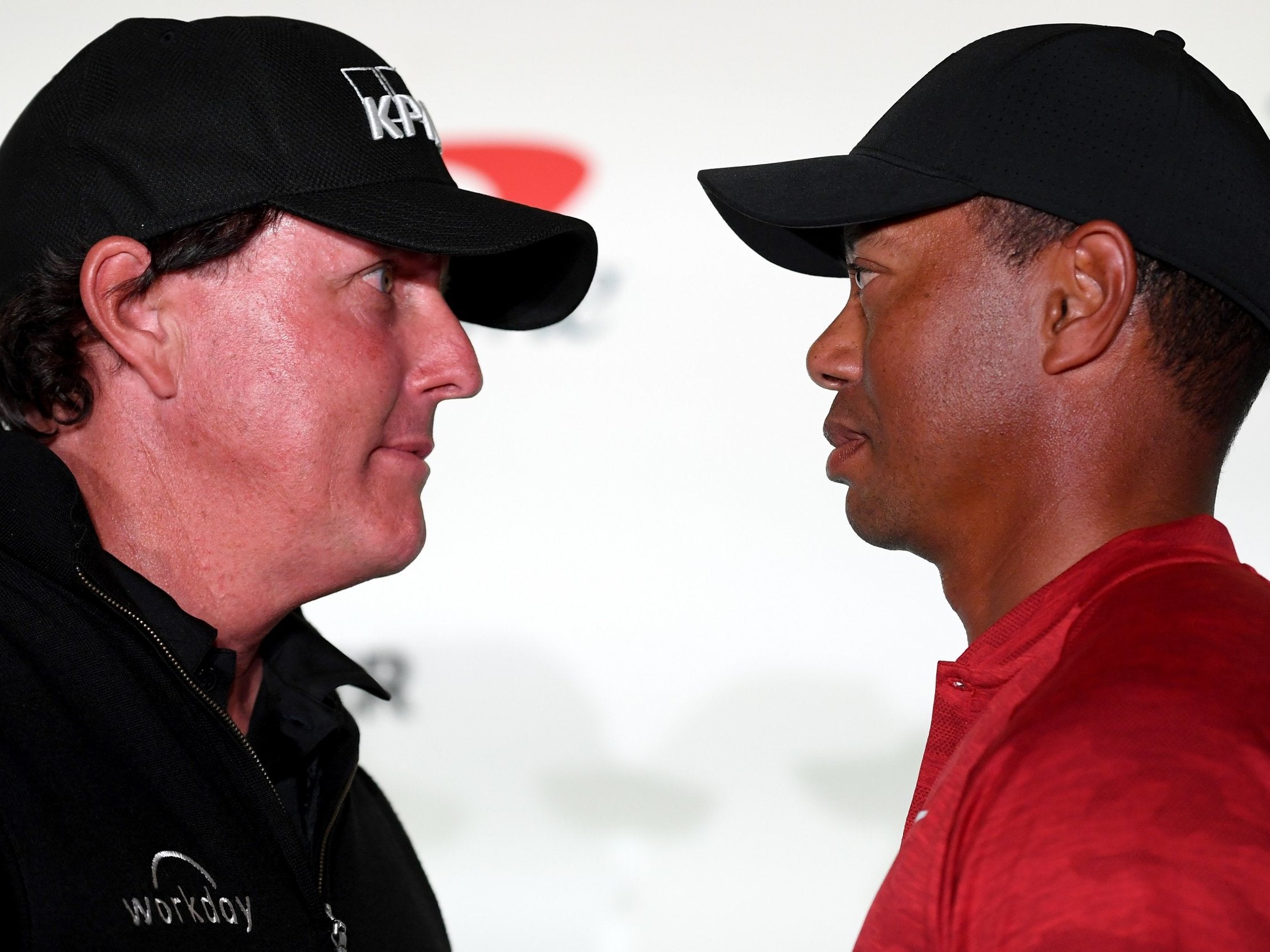 Phil Mickelson stares down Tiger Woods ahead of The Match this Friday