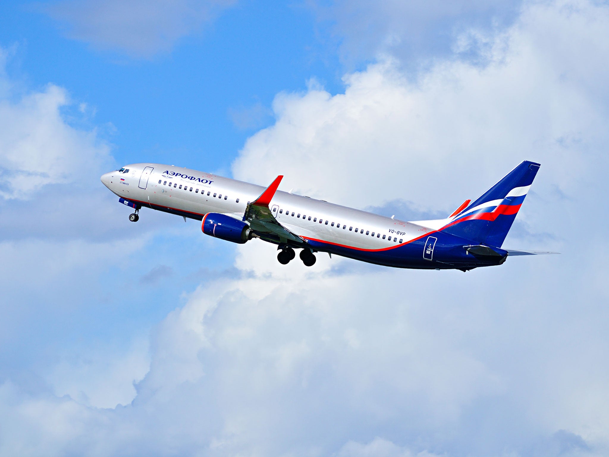 Aeroflot Airlines Boeing 737 taking off