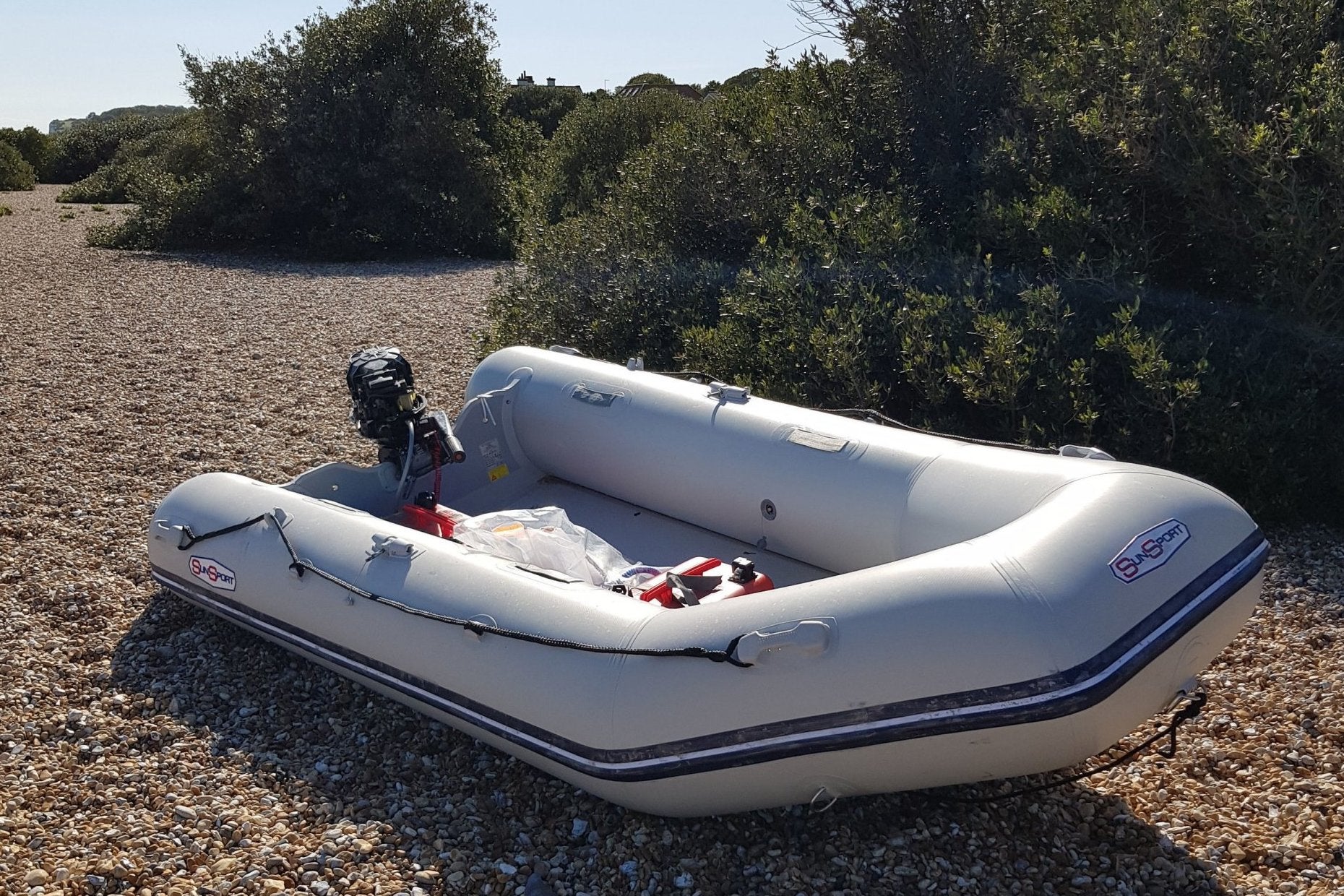 The ‘extremely unsuitable’ craft used by Feim Vata and Xhemal Baco to bring Albanian migrants across the channel