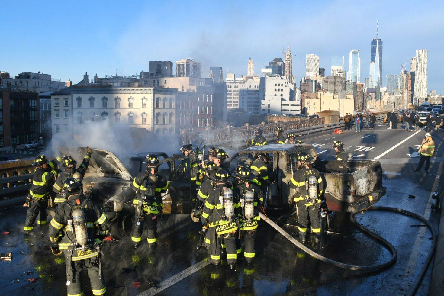 Firefighters were quickly on the scene to tackle the blaze