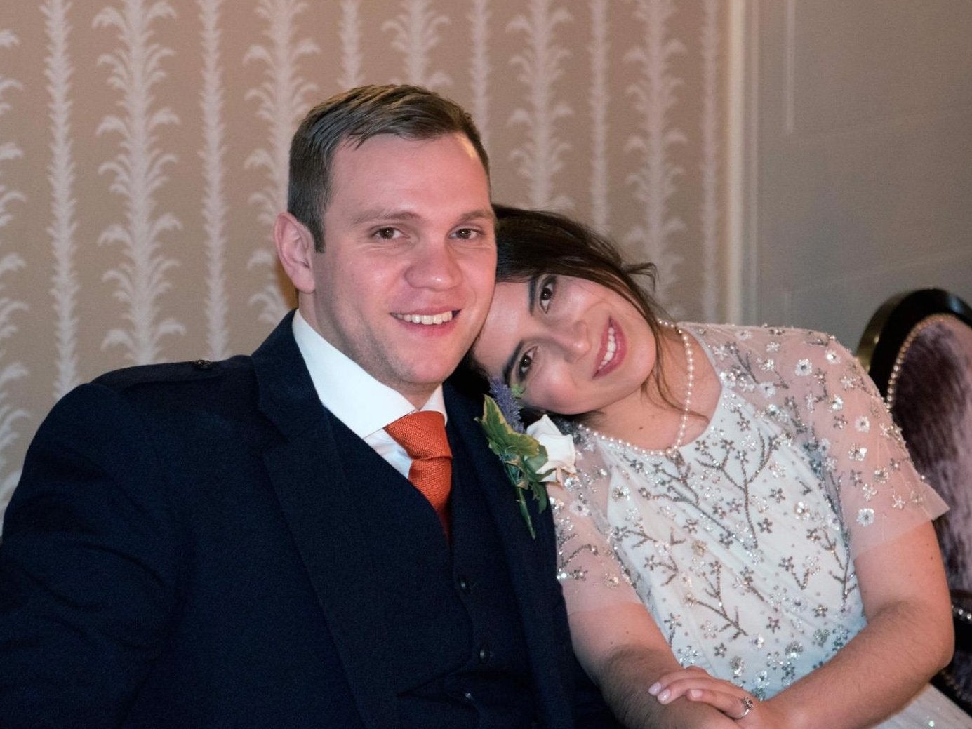 Matthew Hedges with his wife Daniela Tejada