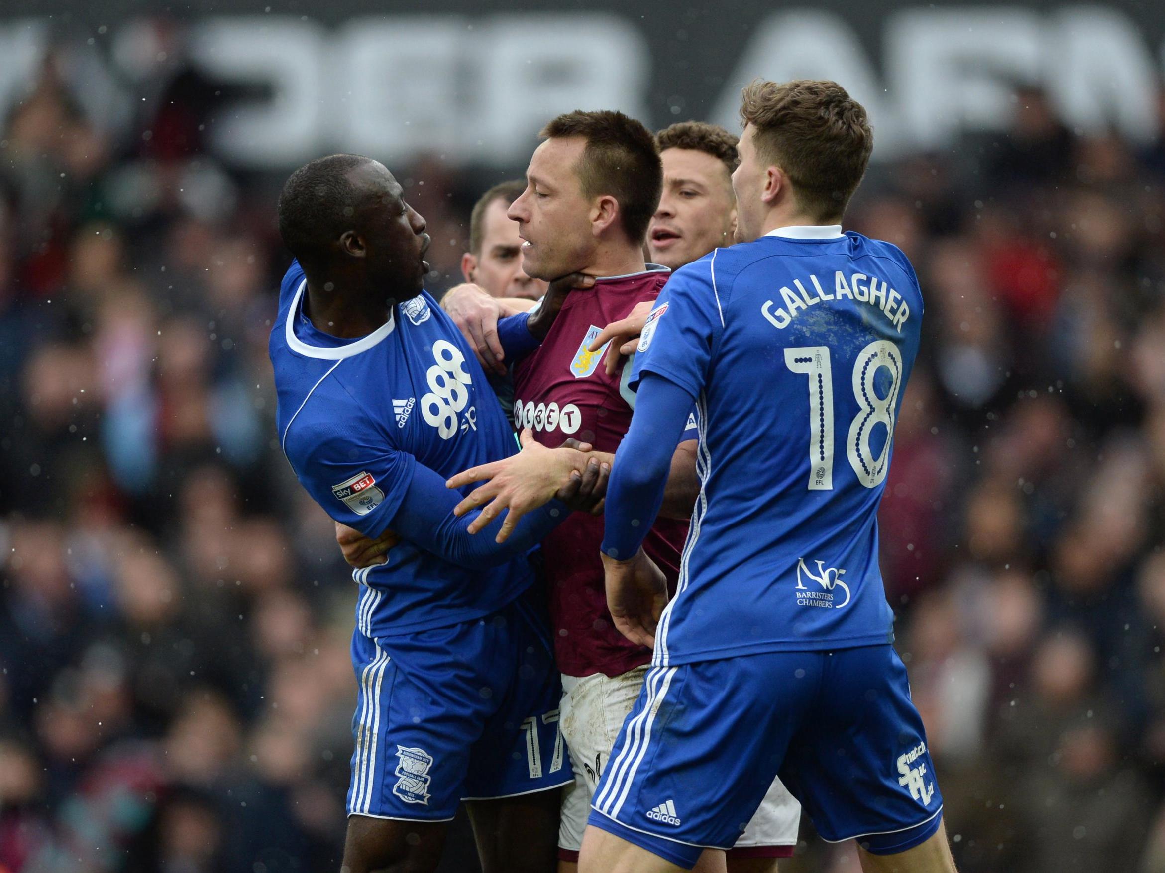 John Terry gets confrontational during last season's derby at Villa Park