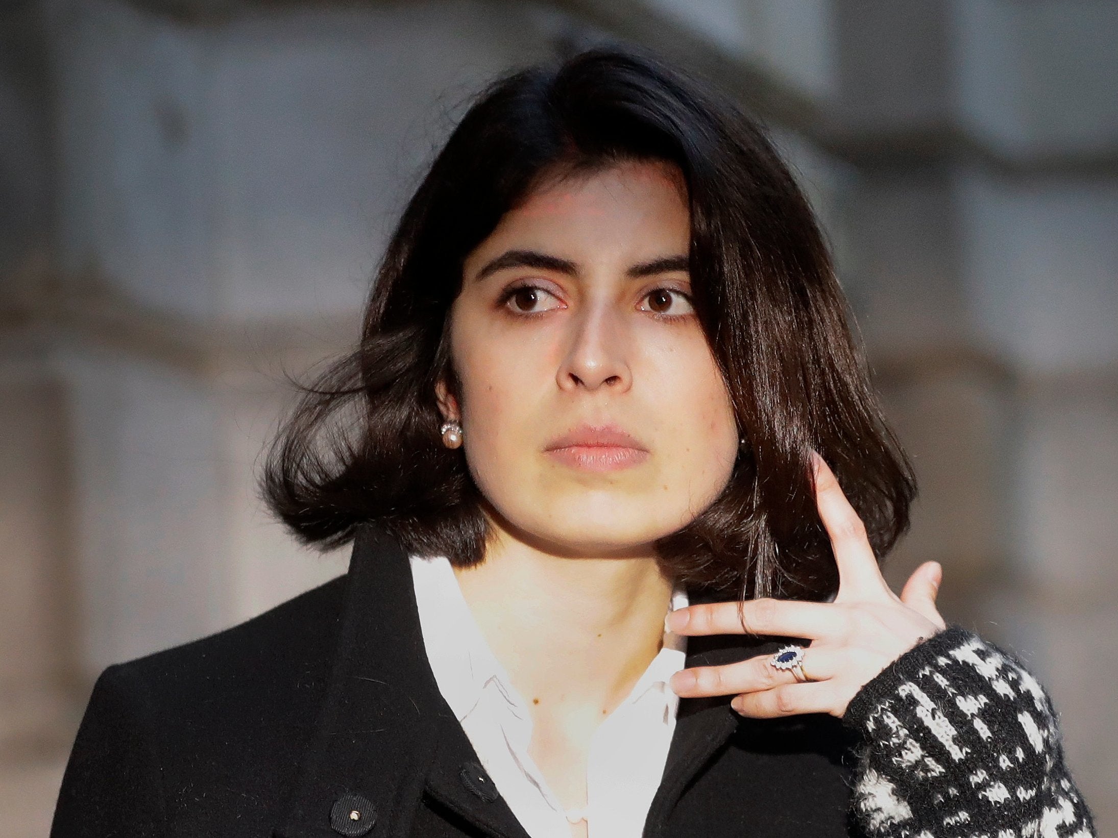 Daniela Tejada, wife of Matthew Hedges, arrives at the Foreign Office for a meeting with foreign secretary Jeremy Hunt on 22 November