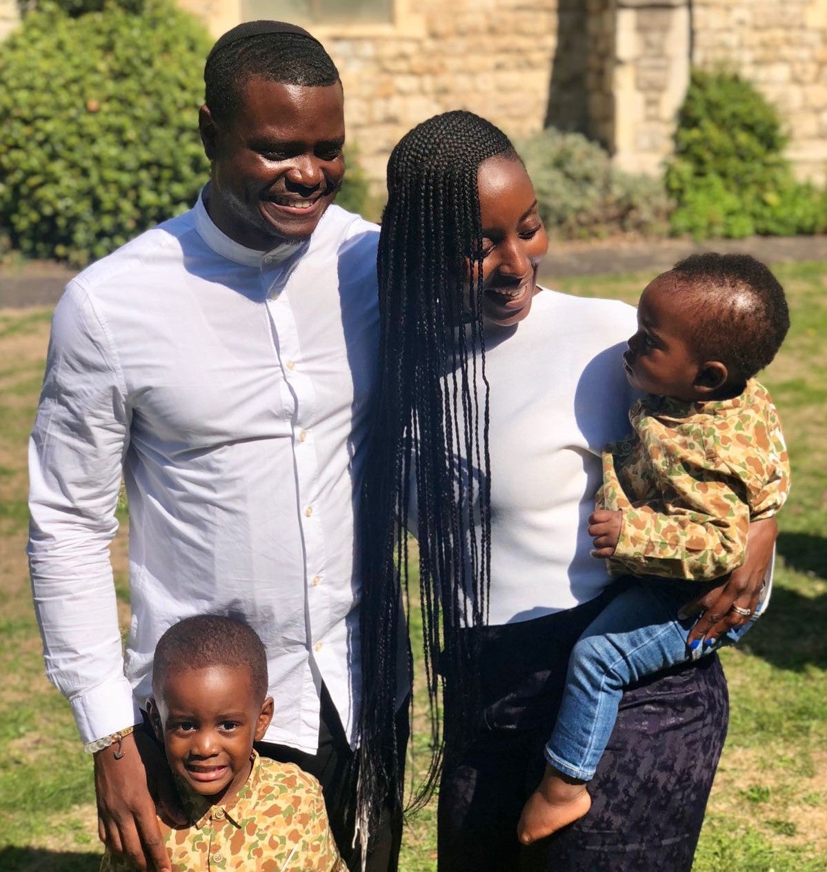 Mr Ineono-Marcus has always been primary carer for his two sons, aged three and one, while his wife Stacey, who he married five years ago, works in the civil service (Stacey Ineomo-Marcus)