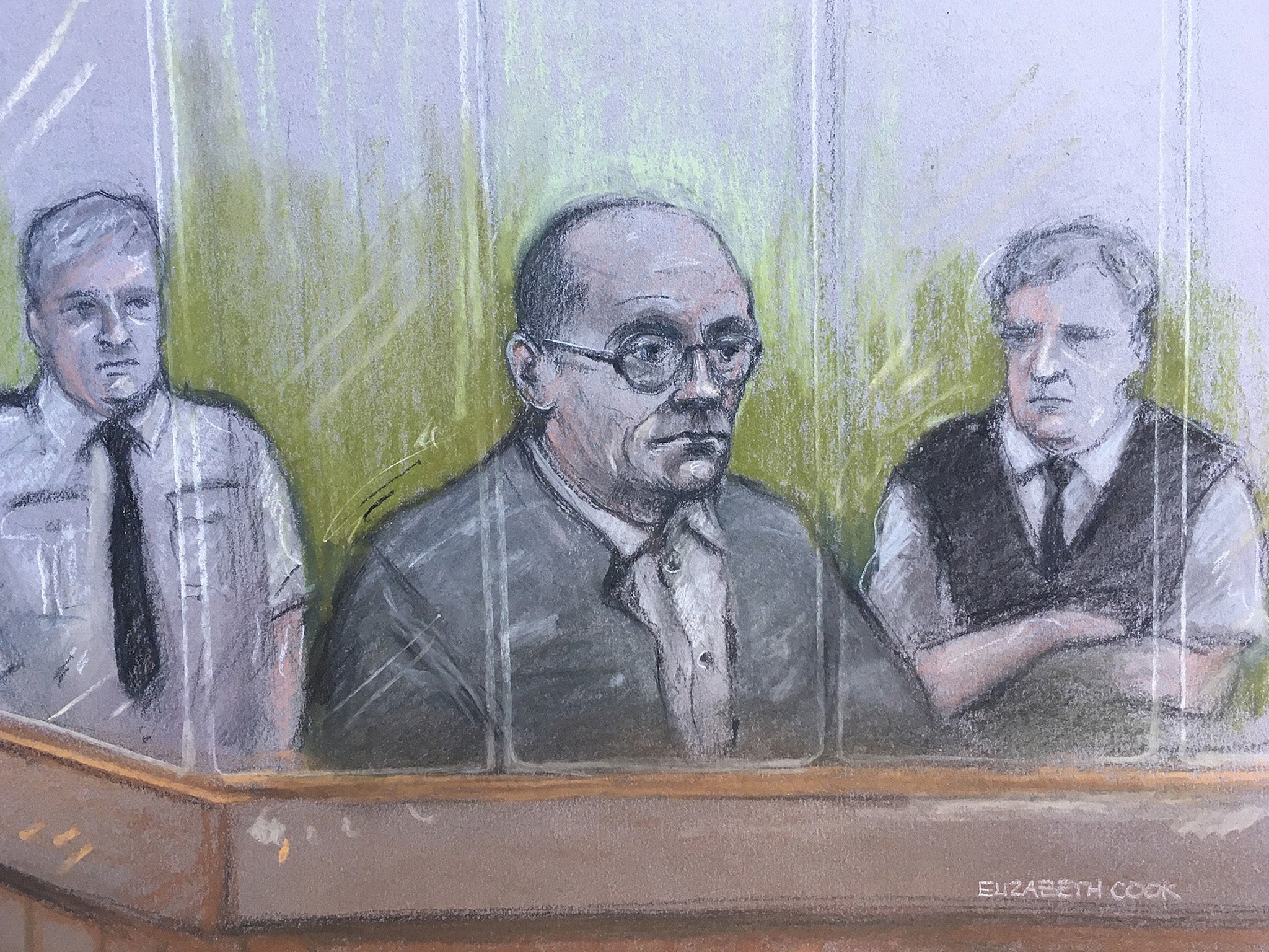 Russell Bishop in the dock